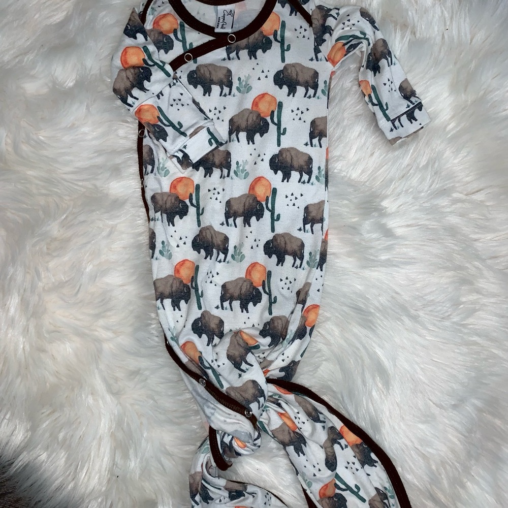 Copper Pearl Bison Knotted Gown🦬🤍